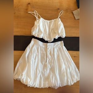 DISSH White Bubble Skirt Set